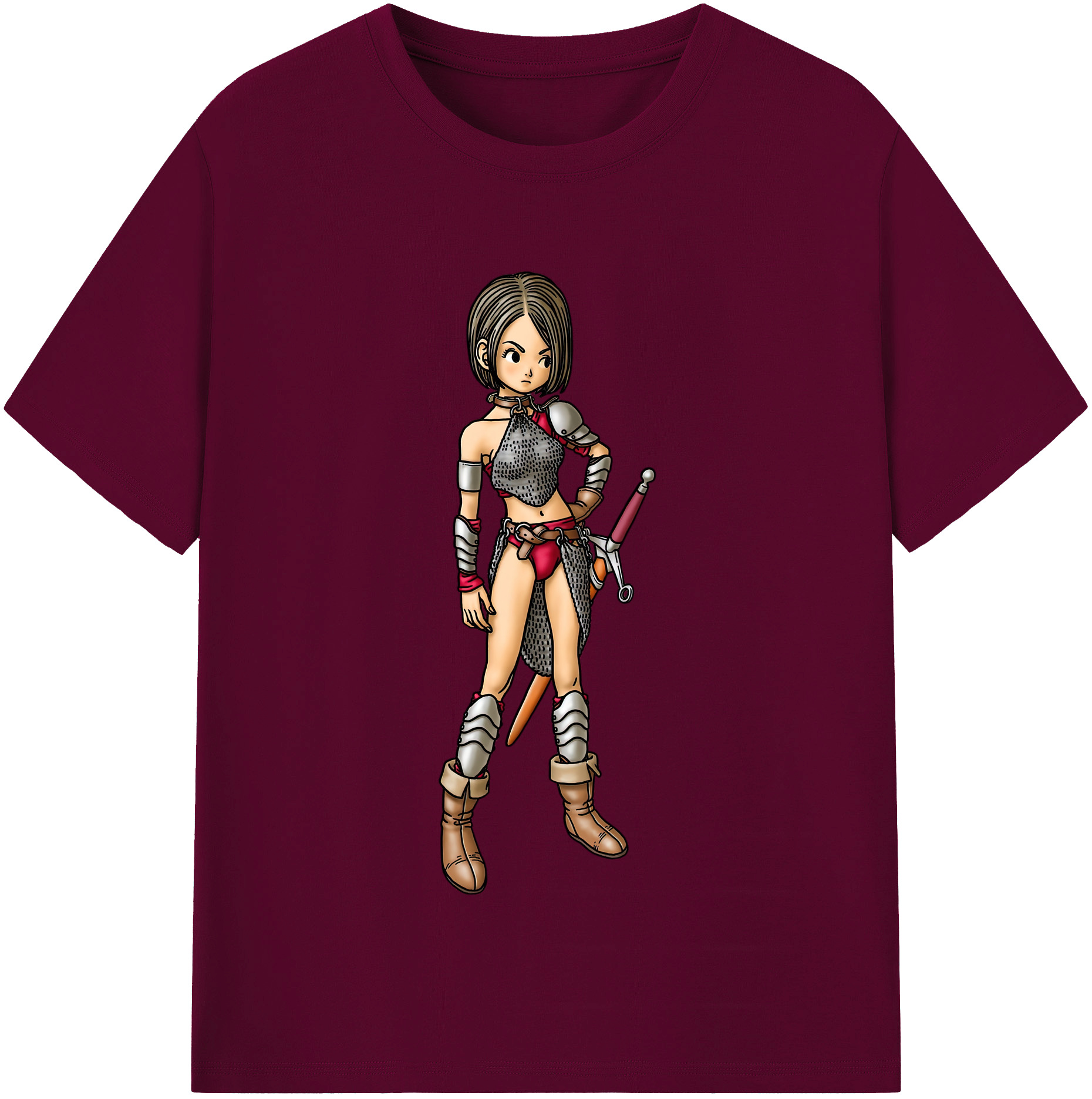 （画像用） ドラゴンクエスト Doragon Kuesuto Dragon Quest レディースカジュアルプリントTシャツ（綿100％）